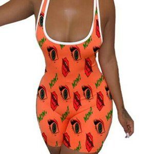 Bodycon Jumpsui Women's Bodysuit Rompe Size-XL